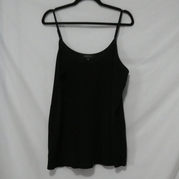 MICHEL STUDIO COLLECTION | 2X | Shimmering Black Spaghetti Strap Evening Cami - Picture 1 of 13